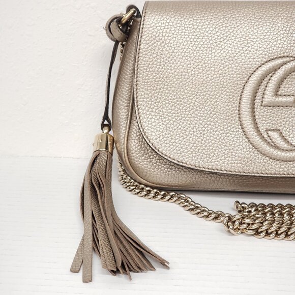 GUCCI Soho Leather Shoulder Bag 468-092625 - Picture 6 of 16